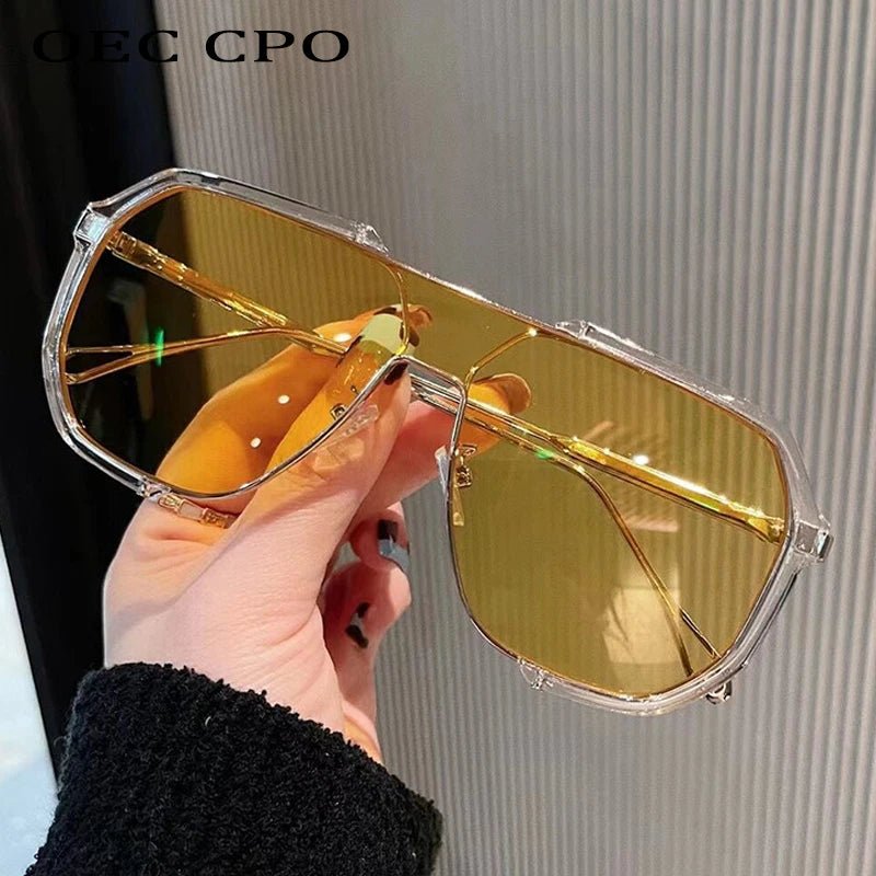 Trendy Square Sunglasses with UV Protection and Adaptive Lenses