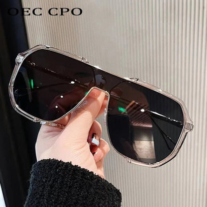 Trendy Square Sunglasses with UV Protection and Adaptive Lenses