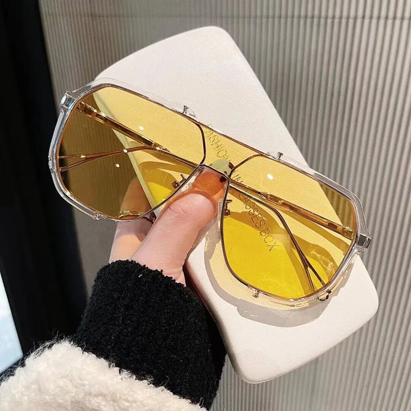 Trendy Square Sunglasses with UV Protection and Adaptive Lenses