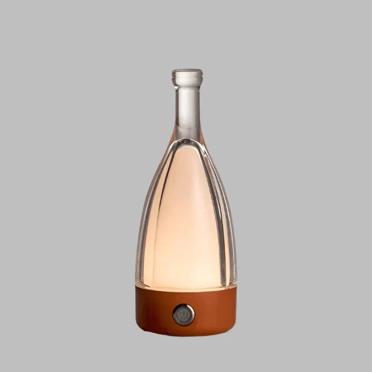 Elegant Glass Wine Bottle Desk Lamp