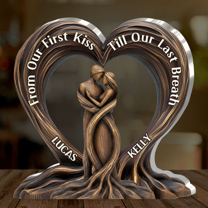 Personalized Wooden Tree Heart Shaped Wall Plaque