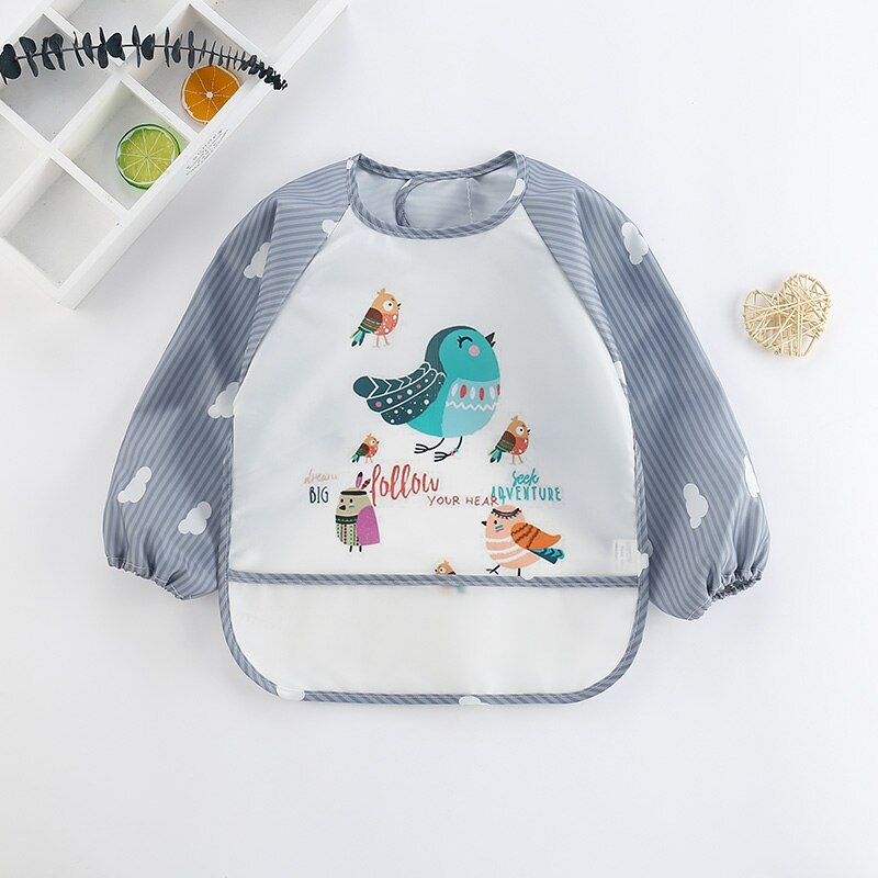 Protective Baby Long Sleeve Waterproof Bib Apron
