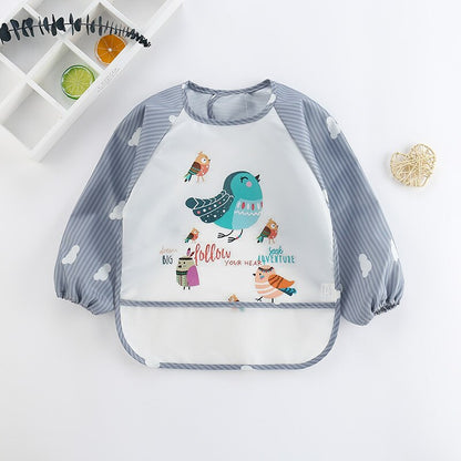 Protective Baby Long Sleeve Waterproof Bib Apron