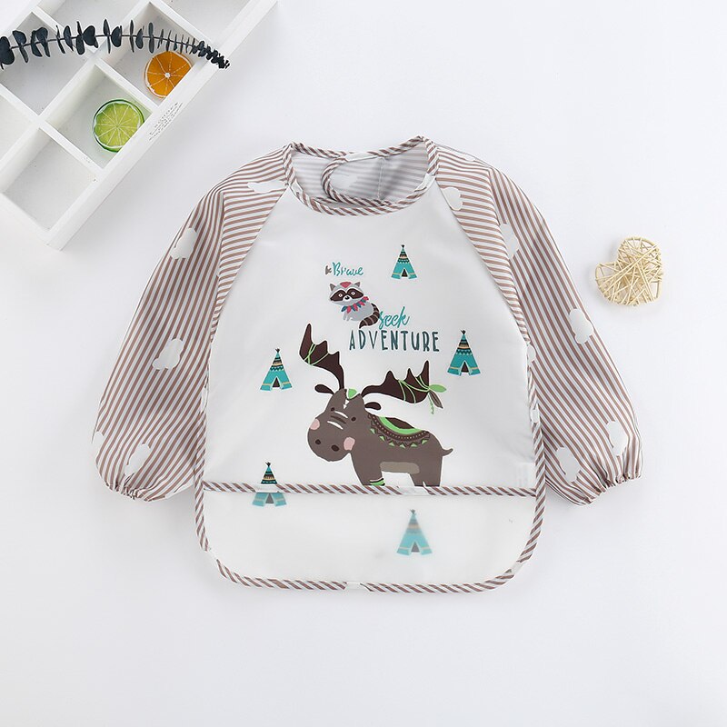 Protective Baby Long Sleeve Waterproof Bib Apron