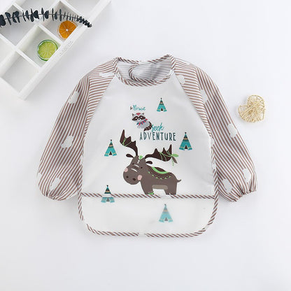 Protective Baby Long Sleeve Waterproof Bib Apron