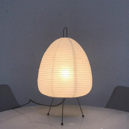 Traditional Round Paper Table Lamp with Warm Soft Light