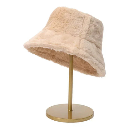 Warm Women's Faux Fur Winter Bucket Hat