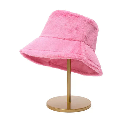 Warm Women's Faux Fur Winter Bucket Hat