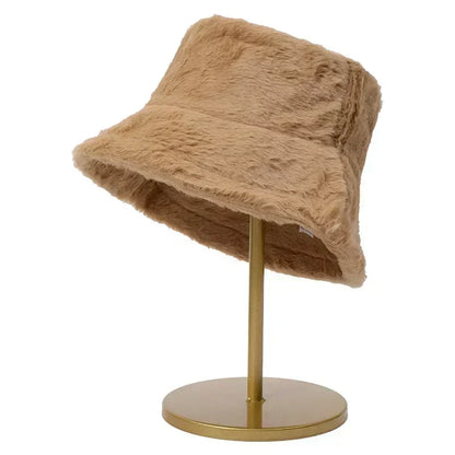 Warm Women's Faux Fur Winter Bucket Hat