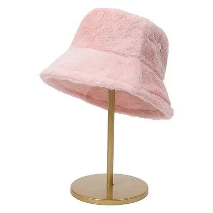 Warm Women's Faux Fur Winter Bucket Hat