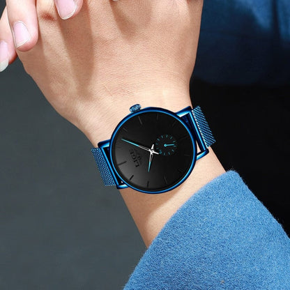 Premium Water Resistant Quartz Watch - Stainless Steel Mesh Strap