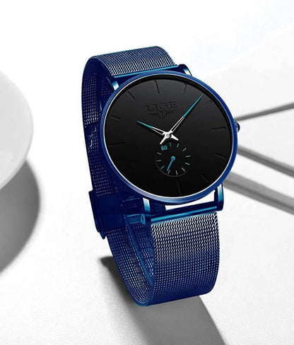 Premium Water Resistant Quartz Watch - Stainless Steel Mesh Strap