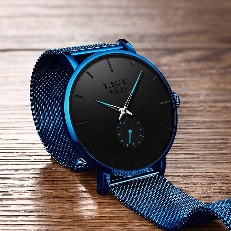 Premium Water Resistant Quartz Watch - Stainless Steel Mesh Strap