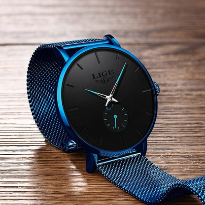 Premium Water Resistant Quartz Watch - Stainless Steel Mesh Strap