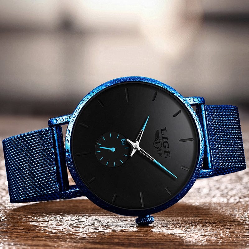 Premium Water Resistant Quartz Watch - Stainless Steel Mesh Strap