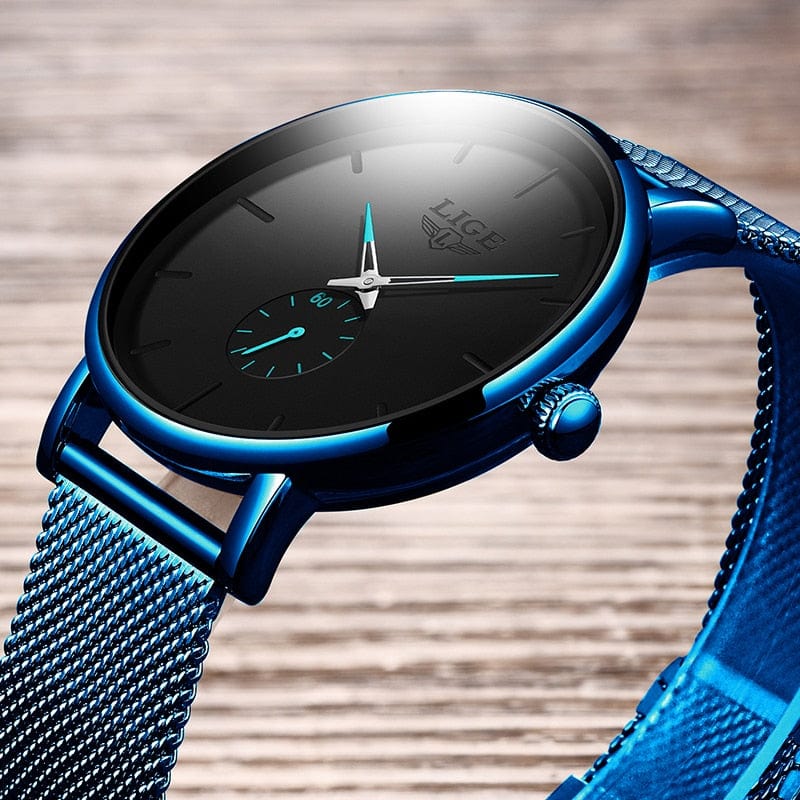 Premium Water Resistant Quartz Watch - Stainless Steel Mesh Strap