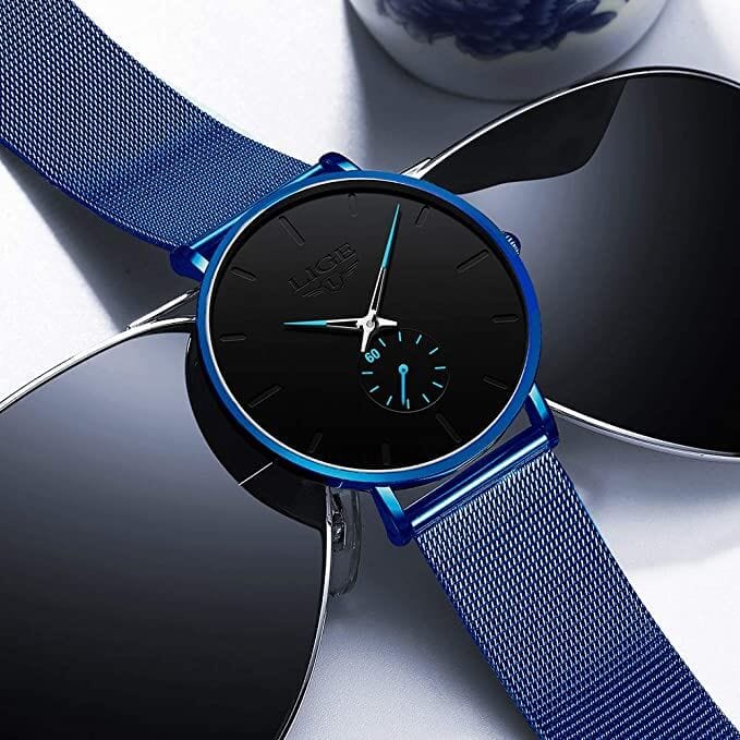 Premium Water Resistant Quartz Watch - Stainless Steel Mesh Strap