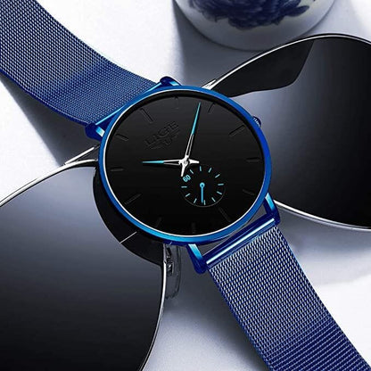 Premium Water Resistant Quartz Watch - Stainless Steel Mesh Strap