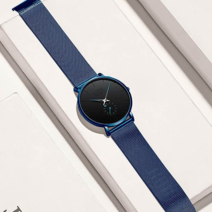 Premium Water Resistant Quartz Watch - Stainless Steel Mesh Strap
