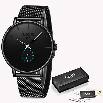 Premium Water Resistant Quartz Watch - Stainless Steel Mesh Strap