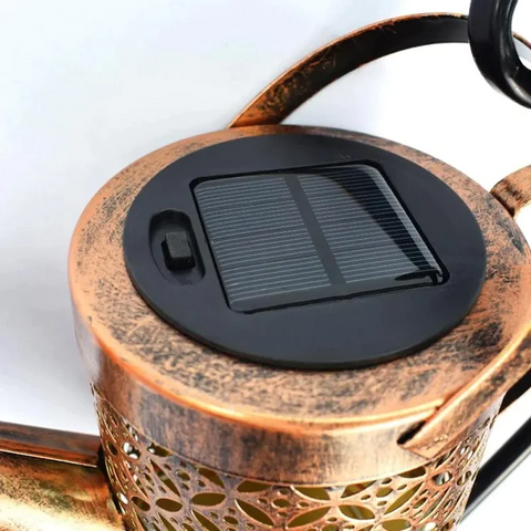 Solar Powered Watering Can with LED Light