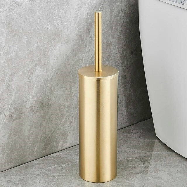 Premium Golden Bathroom Toilet Brush Holder - Fesara