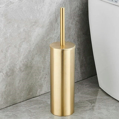 Premium Golden Bathroom Toilet Brush Holder - Fesara