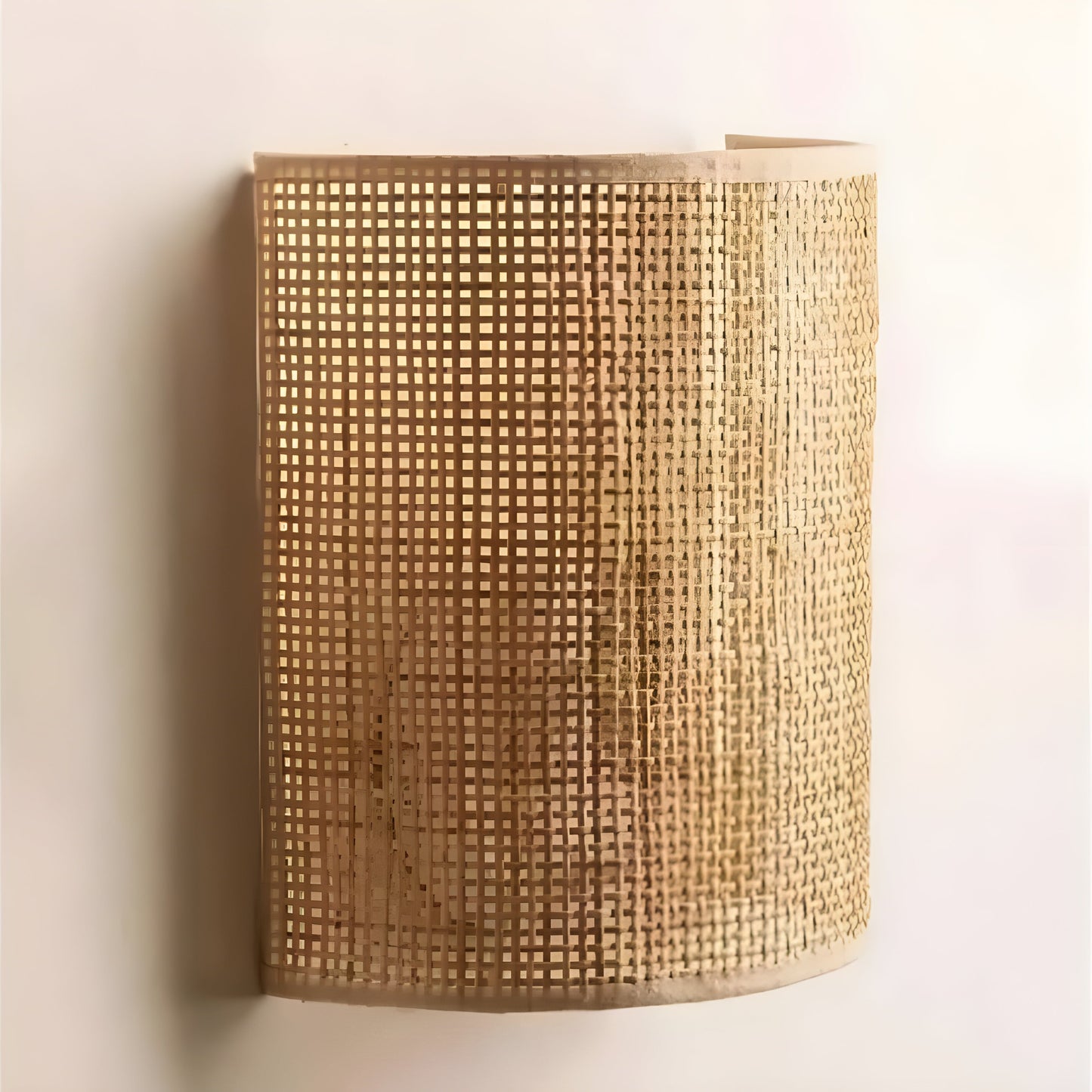 Natural Rattan Woven Wall Light Fixture