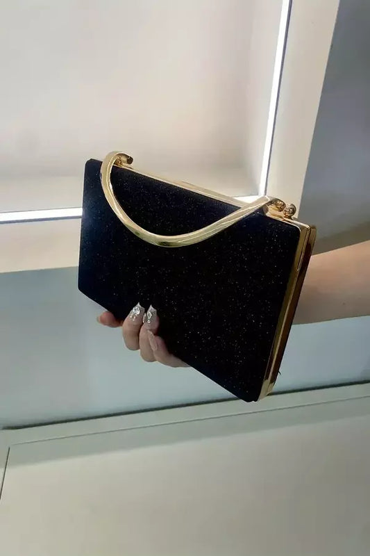 Small Black Evening Purse Acrylic - Fesara