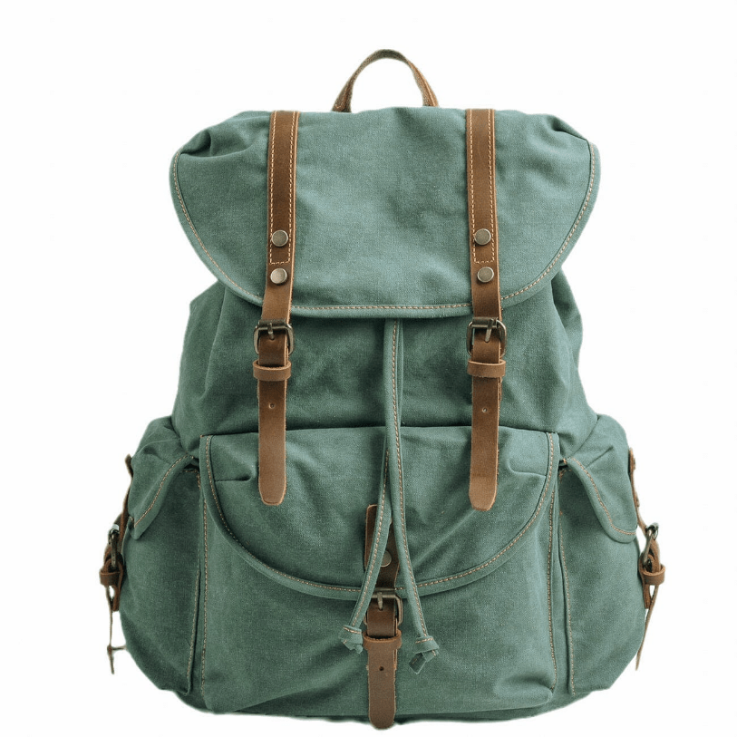 Tactical Canvas Backpack Durable Hiking Rucksack