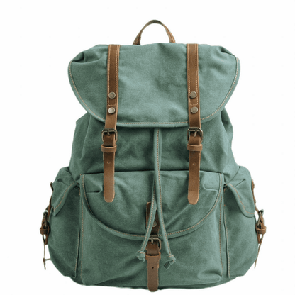 Tactical Canvas Backpack Durable Hiking Rucksack