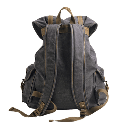 Tactical Canvas Backpack Durable Hiking Rucksack