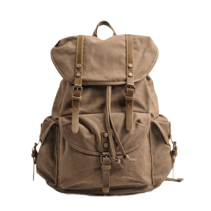 Tactical Canvas Backpack Durable Hiking Rucksack