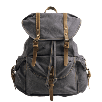 Tactical Canvas Backpack Durable Hiking Rucksack - Fesara