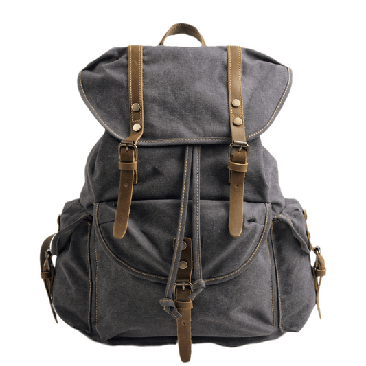 Tactical Canvas Backpack Durable Hiking Rucksack - Fesara