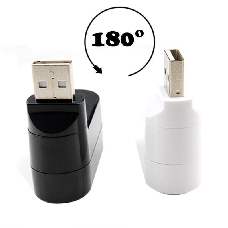 Flexible 180 Degree Swivel USB Adapter Hub