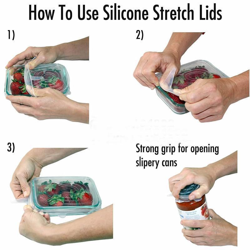 Fesara | Airtight Silicone Kitchen Storage Lids (6 Pack)