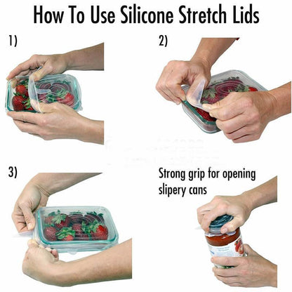 Fesara | Airtight Silicone Kitchen Storage Lids (6 Pack)