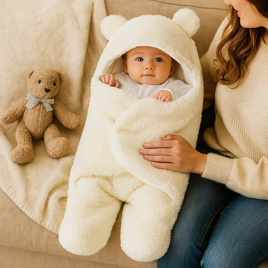 Cute Bear Baby Blanket and Pajama Set