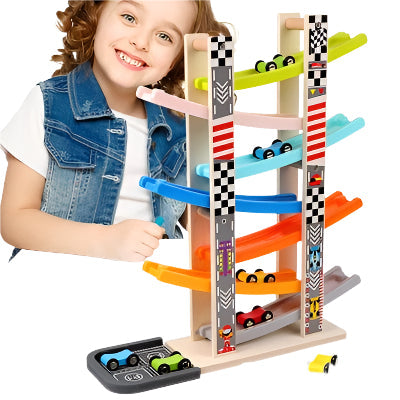 Fun Colorful Wooden Train Track Set for Kids - Fesara