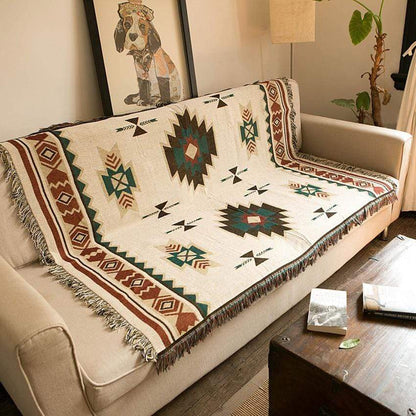 Southwestern Style Tribal Throw Blanket - Fesara