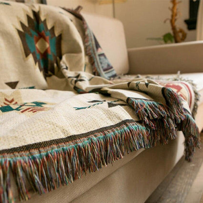 Southwestern Style Tribal Throw Blanket