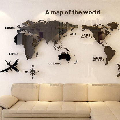 Large Geographic Wall Map Decal
