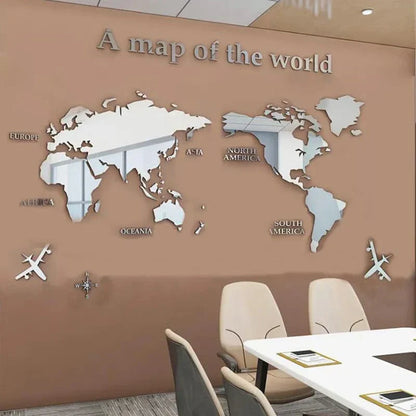 Large Geographic Wall Map Decal