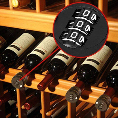 Secure 3-Pack Bottle Locks with Combinations