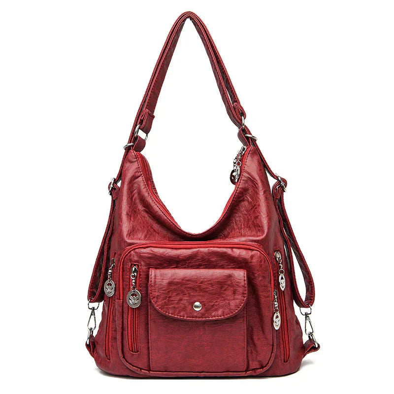 Spacious Genuine Leather Tote Handbag