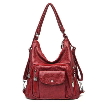 Spacious Genuine Leather Tote Handbag