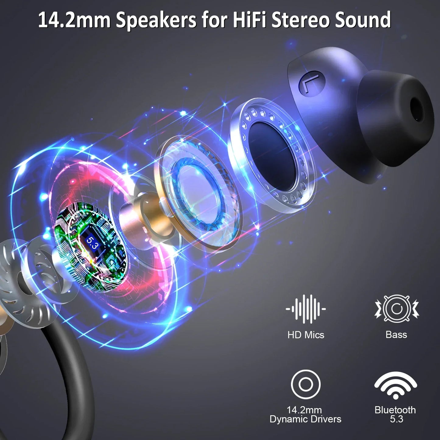 Wireless Earbuds with Long Lasting Battery - Comfort Fit