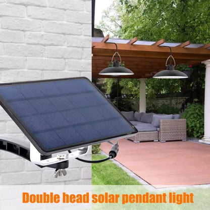 Solar Powered Outdoor LED Lamp Set with Remote