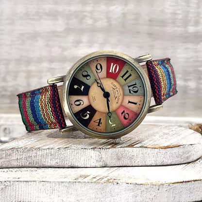 Classic Casual Watch with Blue Jean Strap - Fesara
